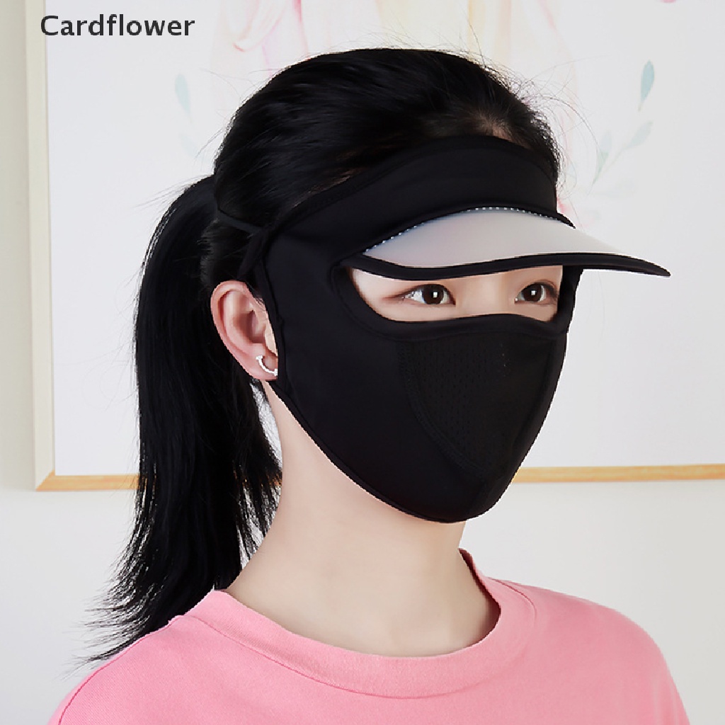 &lt; Cardflower &gt; Mặt Nạ Vải Lụa Lạnh Mỏng Thoáng Khí Dáng Dài Che Phủ Toàn Diện Cho Nữ Vào Mùa Hè