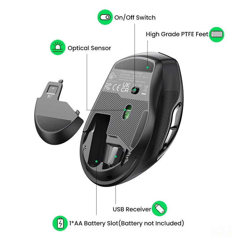 Chuột Không Dây Ugreen 90545 Silent Click Cao Cấp - Hàng Chính Hãng