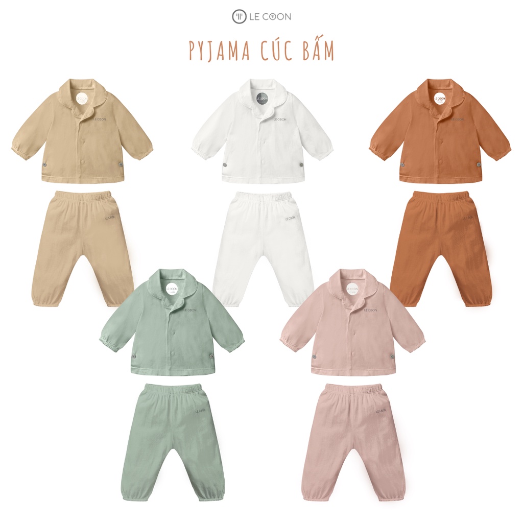 LE COON | Pyjama Dài Tay | Vải COOL mỏng mát | 0 - 3 tuổi