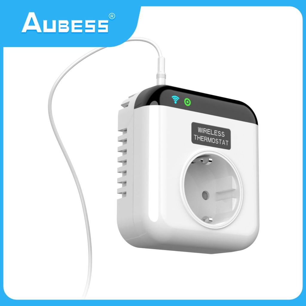 Aubess 16A 250V Tuya Wifi Thông Minh Bình Giữ Nhiệt Hệ Thống Kiểm Soát Nhiệt Độ Thông Minh Cắm Điện Máy Alexa Google Home