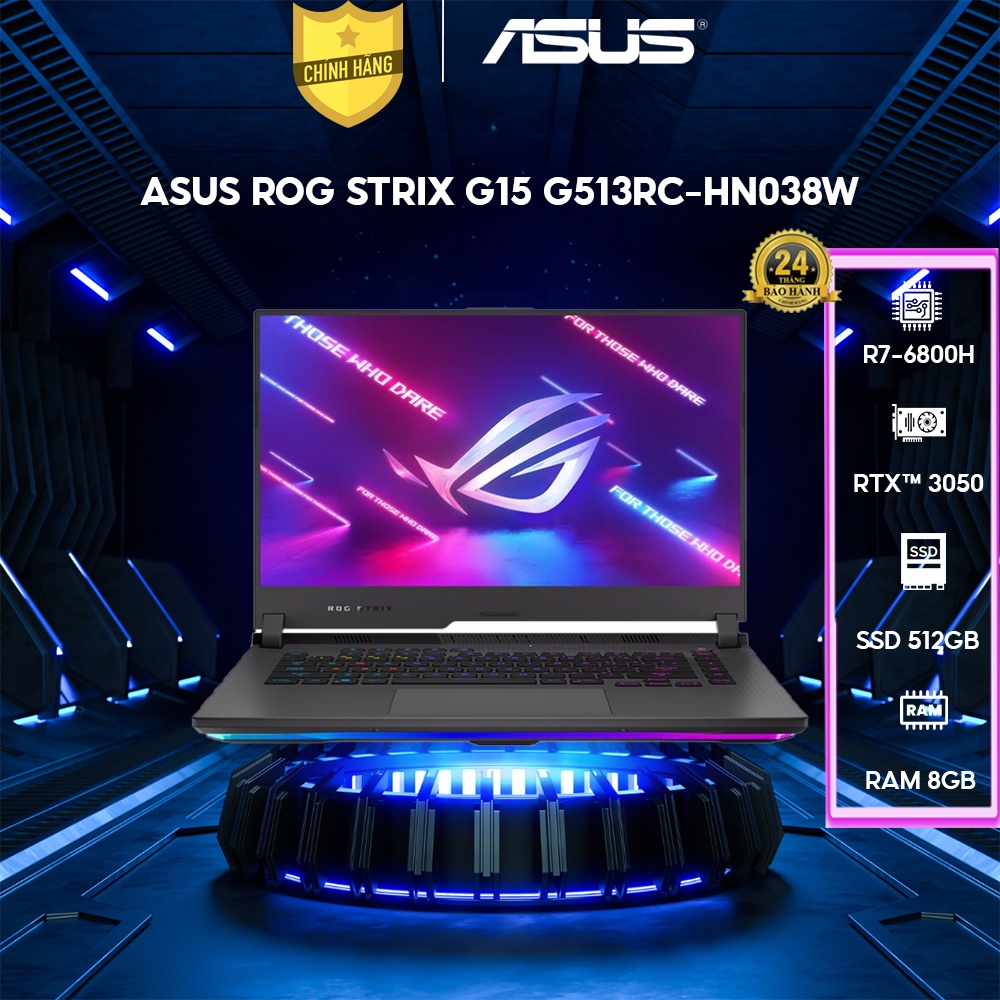 Laptop ASUS ROG Strix G15 G513RC-HN038W R7-6800H | 8GB | 512GB | GeForce RTX™ 3050 4GB