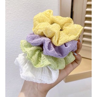 Buộc tóc vải scrunchies phong cách Hàn quốc
