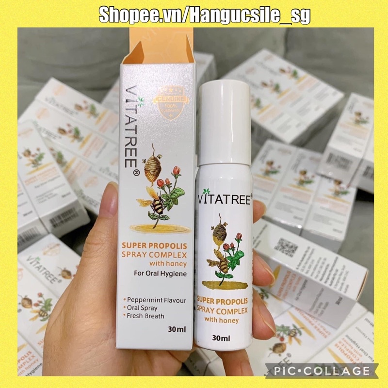 Chai Xịt Keo Ong Vitatree ÚC- 30ml - Mẫu mới