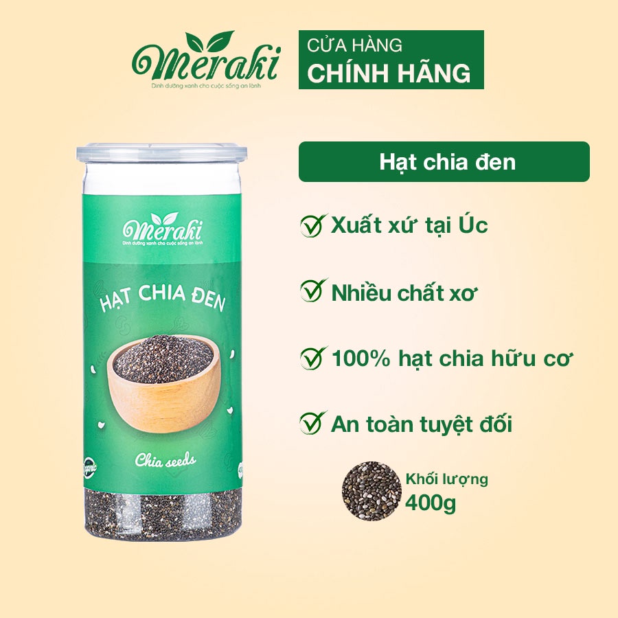 Hạt chia đen Úc Meraki 500g cho cả nhà