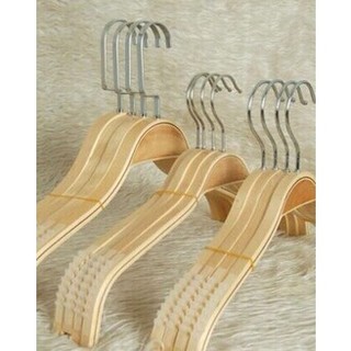 Móc nhựa cao cấp vàng tre vai đệm giả gỗ trẻ em vai đệm 25 chiếc vai áo 34cm .