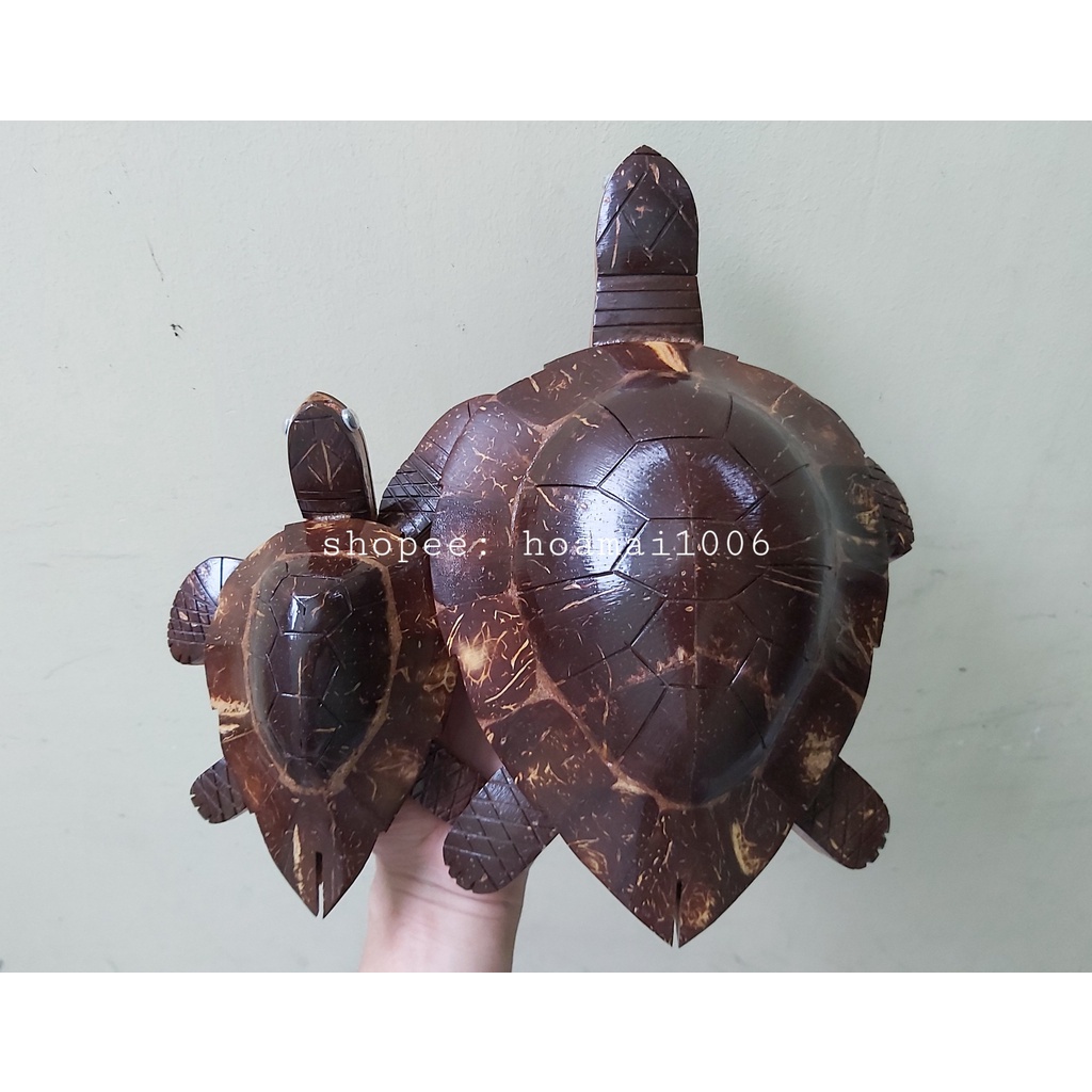 Con rùa biển làm từ gỗ và gáo dừa tự nhiên