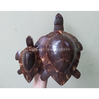 Con rùa biển làm từ gỗ và gáo dừa tự nhiên