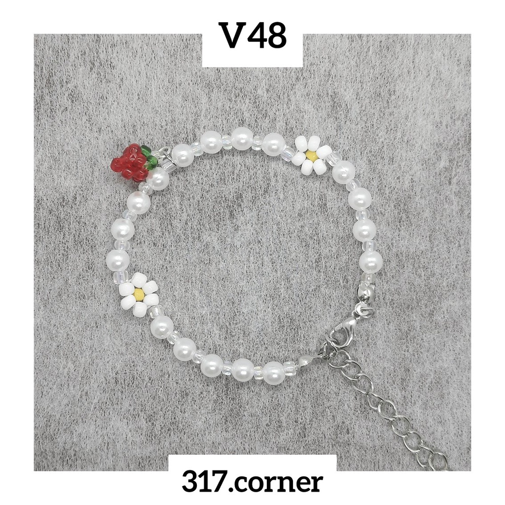 Vòng tay quả dâu hạt cườm - V48 - 317.corner