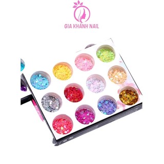Set nhũ 12 ô ( hình trái tim đặc )