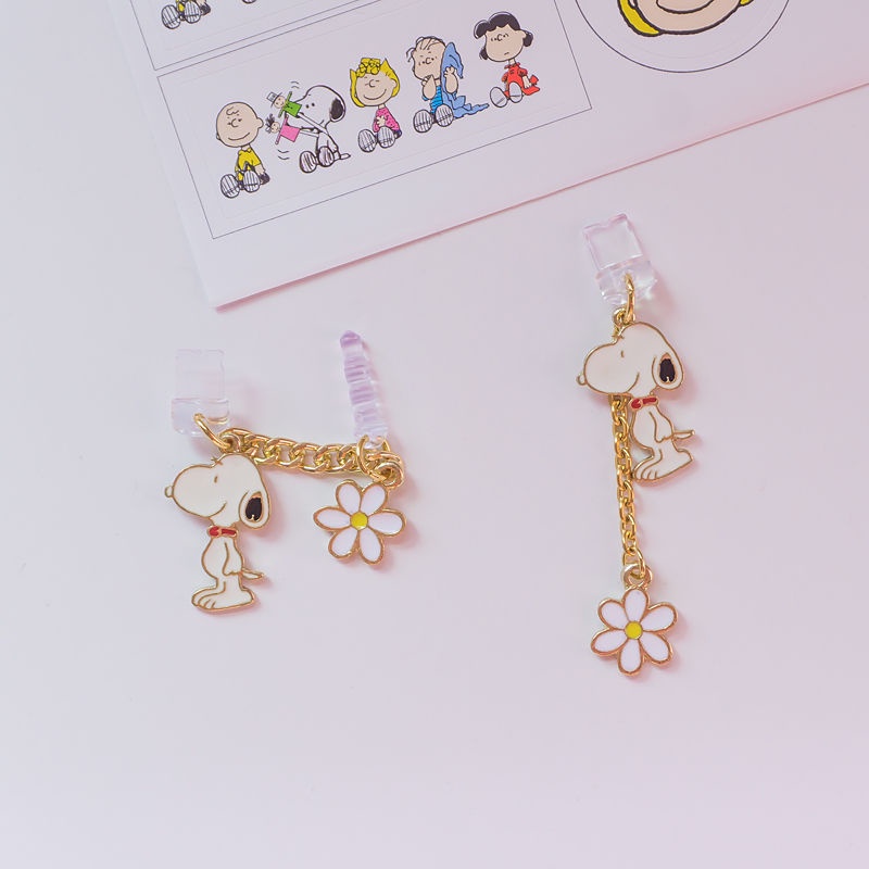 Nút Bịt Chống Bụi Cho Cổng Sạc Điện Thoại Di Động Hình Charlie Snoopy