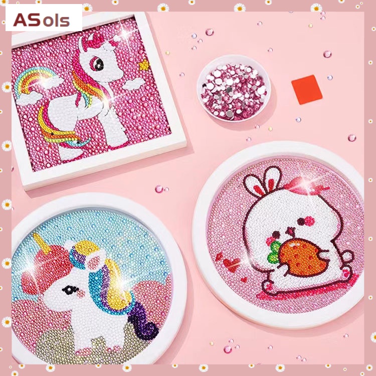 Bộ Đồ Chơi Nhãn Dán Đính Đá Thủ Công Tự Làm Sáng Tạo Cho Bé Gái