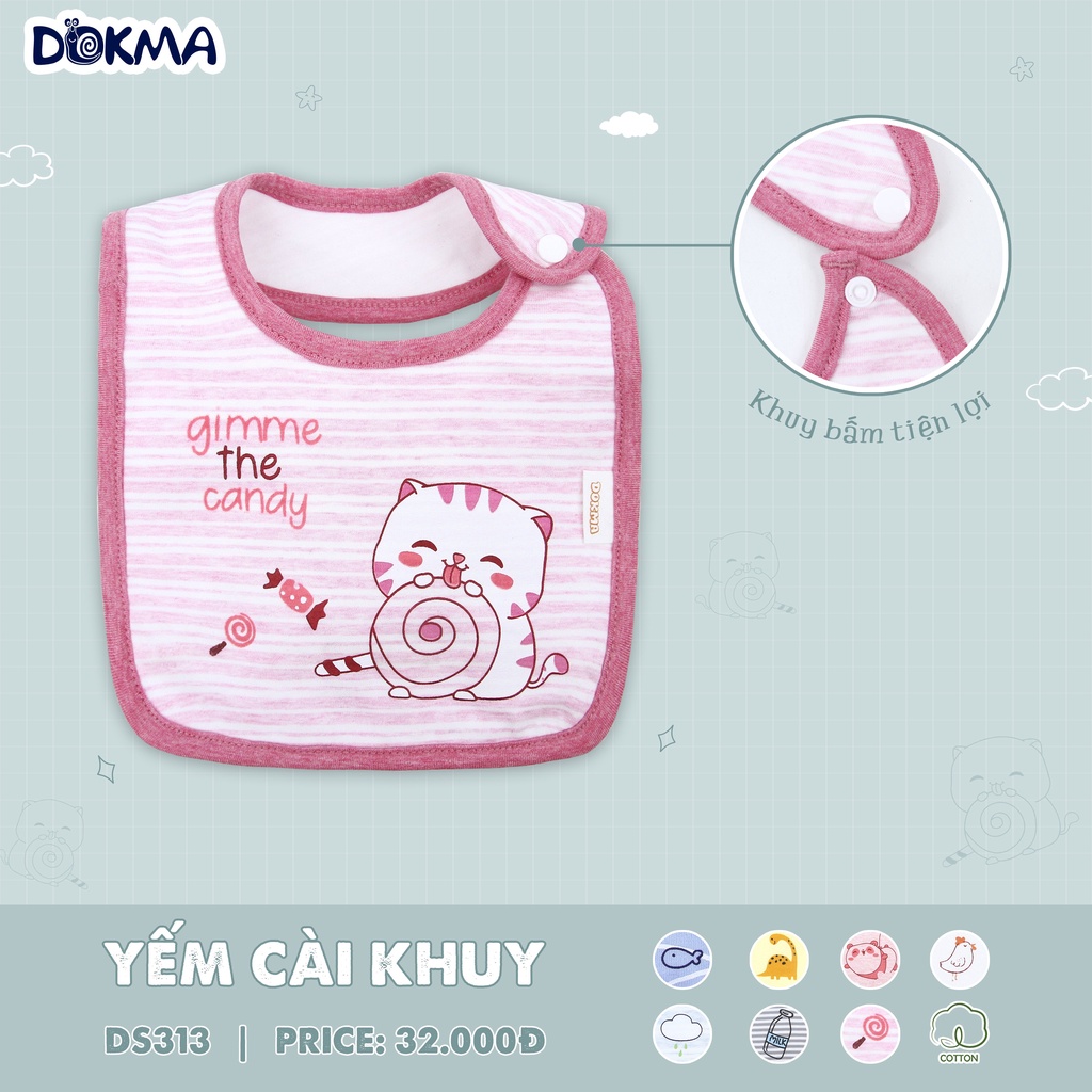 Yếm vuông cài khuy Dokma DS313