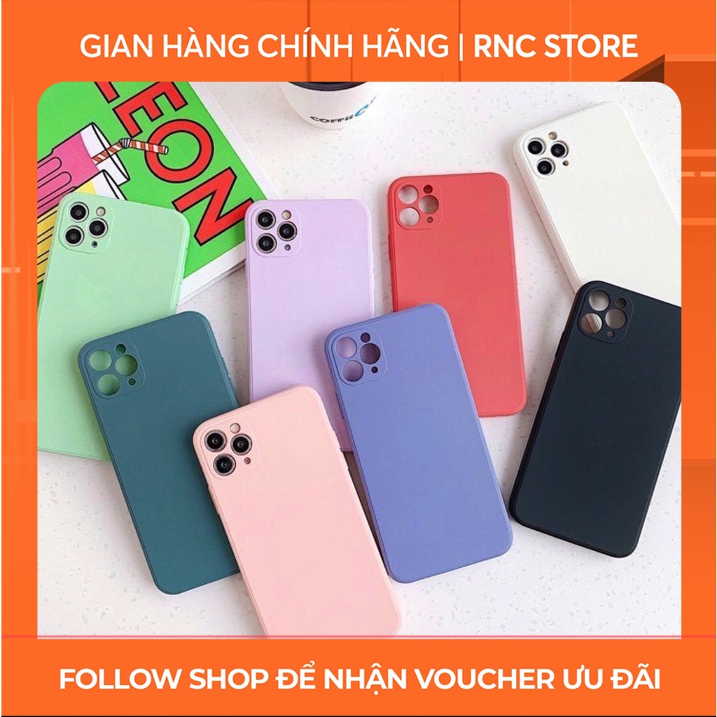 Ốp lưng Iphone 6S/7+/X/Xr/11/12 Pro/13 Pro Max/...dẻo cạnh vuông trơn bảo vệ camera