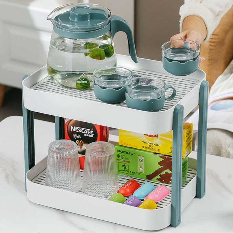 Giá Đỡ Đựng Mút Rửa Trái Cây Hai Tầng Ráo Nước Siêu Tiện Lợi Dành Cho