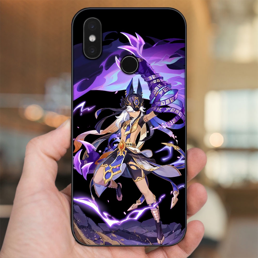 Ốp lưng Xiaomi Mi 8, Mi 8 SE viền đen in hình Cyno Genshin Impact