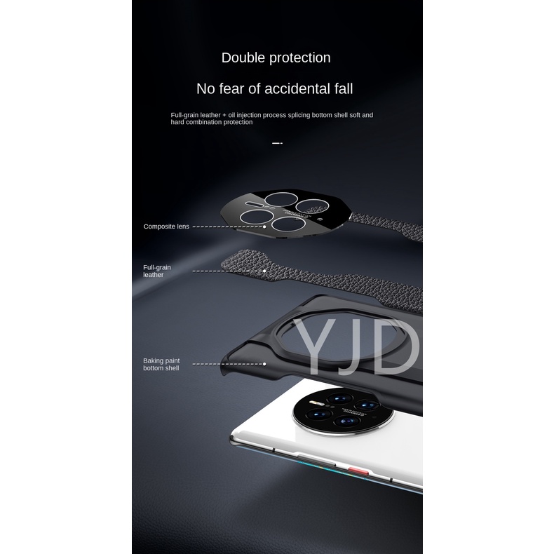 Ốp Điện Thoại Da Thật Chống Sốc / Dấu Vân Tay Cho Huawei Mate 50 Pro Mate 50 RS