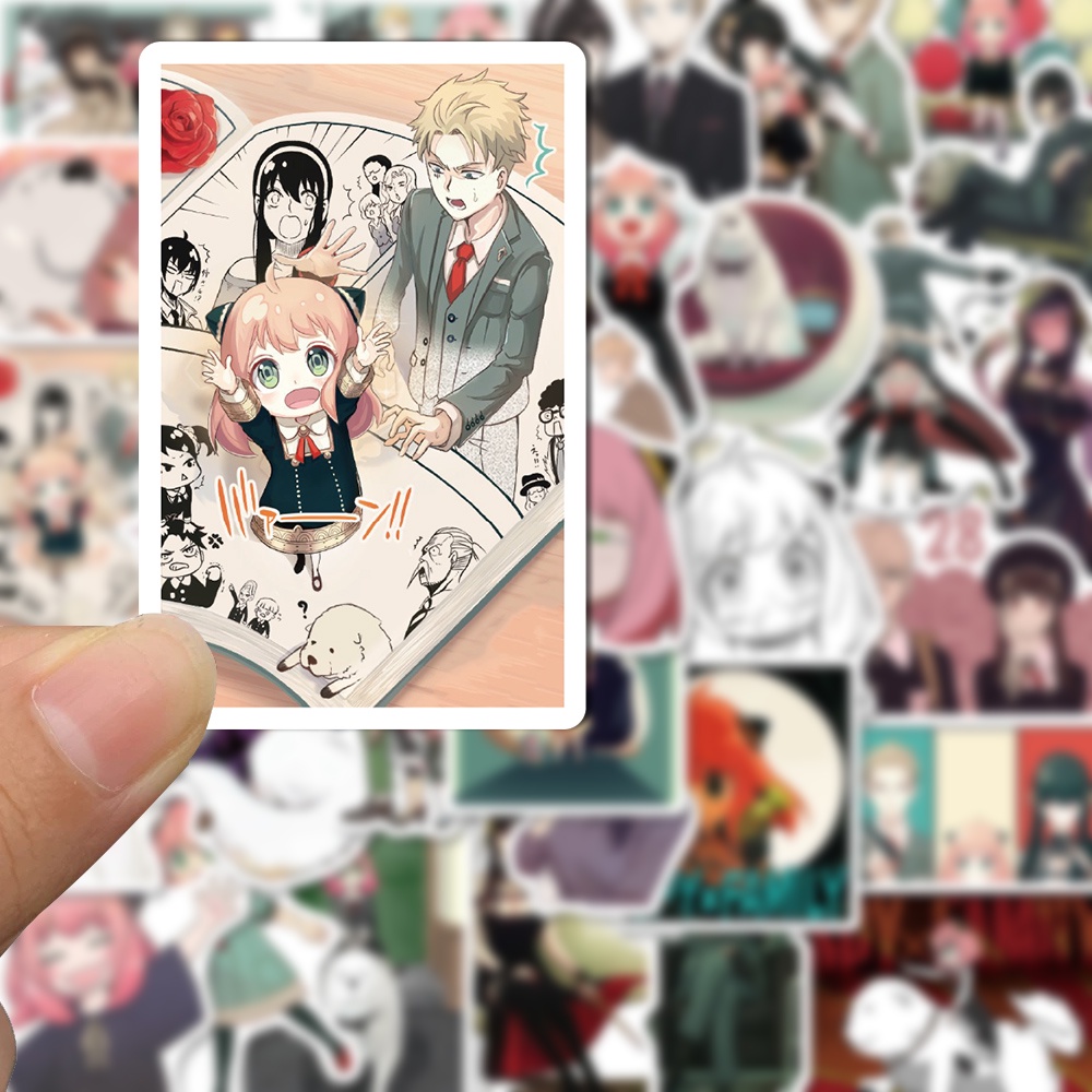 Bộ 50 Miếng Dán Hoạt Hình Chống Thấm Nước Trang Trí Laptop / Cốc Nước Cho Bé