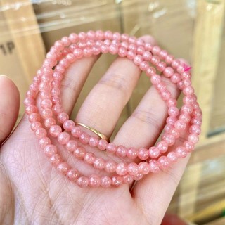 Vòng tay quấn 3 vòng đào hoa size 4 li