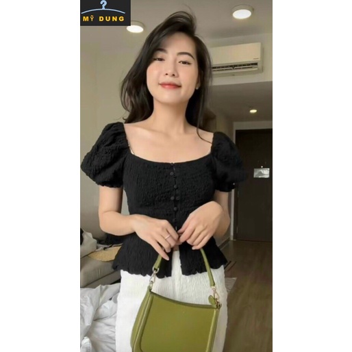 ÁO KIỂU TAY PHỒNG-MẶC ĐƯỢC 2 KIỂU- TRỄ VAI KHOE VAI TRẦN, ĐƠN GIÃN NHƯNG XINH CỰC NHOA