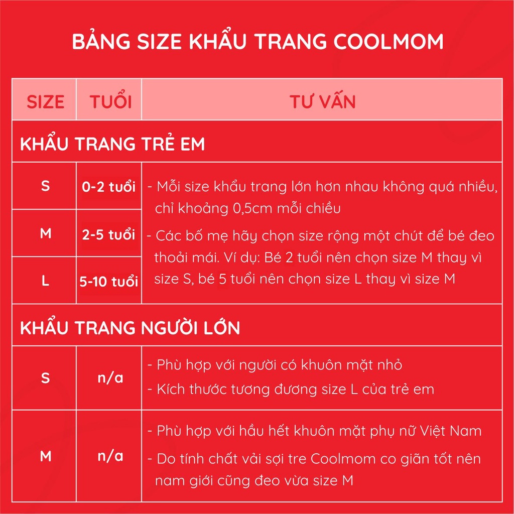 Khẩu trang người lớn Coolmom chất liệu sợi tre cao cấp màu xám fog size S / CM-0006-S-XF