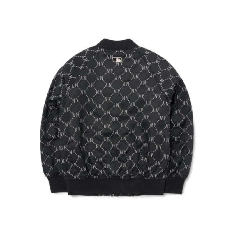 Áo bomber MLB 2 màu Đen nâu