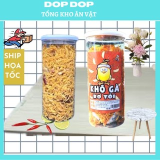 Khô gà bơ tỏi ớt túi 200gr 100gr 50gr ,cực ngon ,đồ ăn vặt hà nội,thịt khô xé sợi DOP DOP thơm ngon đậm vị