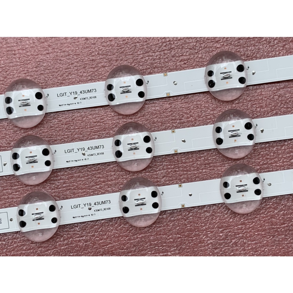 LED TIVI LG 43UM7300 43UM7400 HÀNG MỚI 100% BỘ 3 THANH MỖI THANH 7 BÓNG 6V CHÓA ĐẠI DÀI 42,5cm LGIT_Y19_43UM73