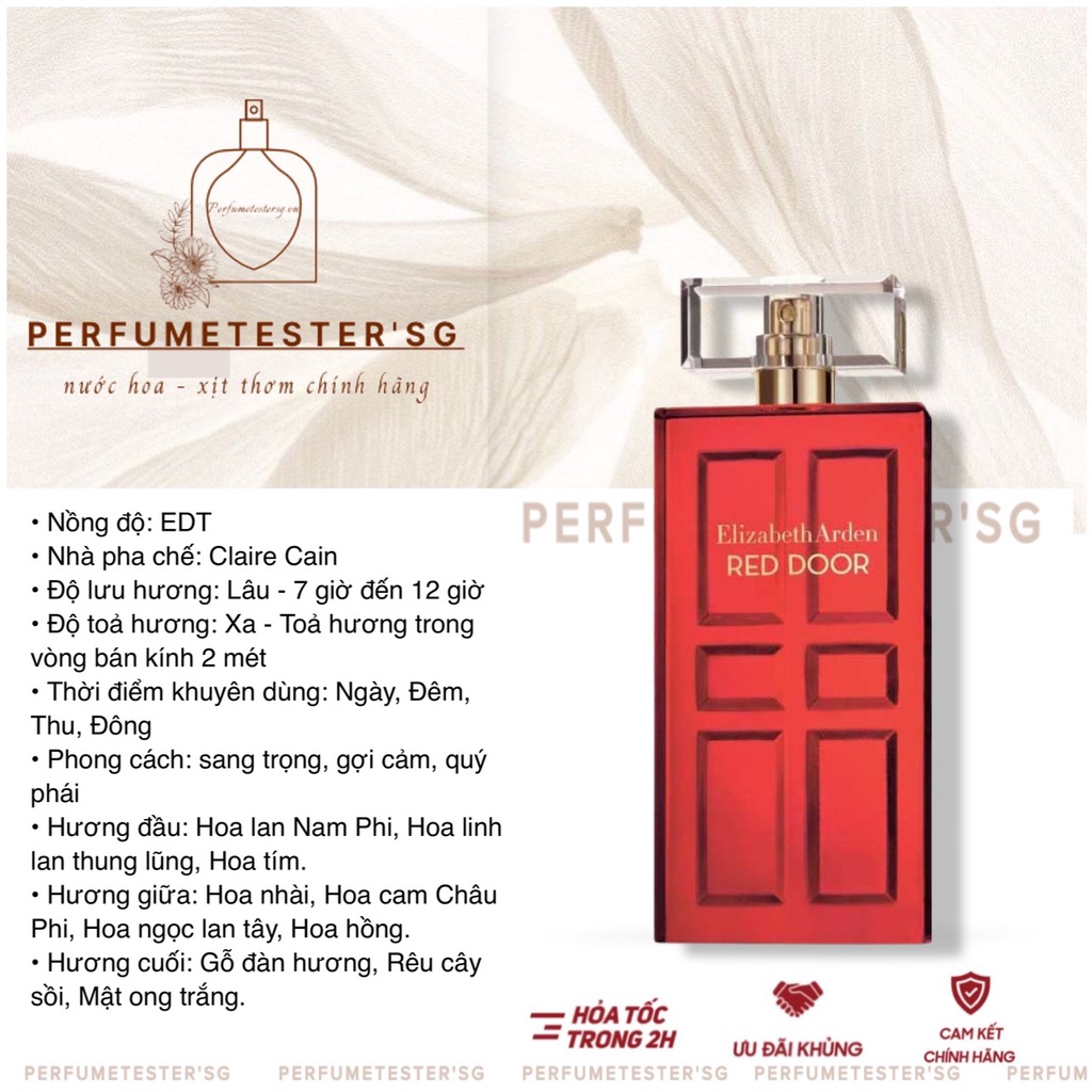 Nước hoa Elizabeth Arden Red Door -perfumetester