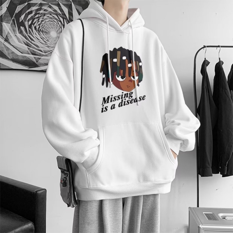 Áo hoodie Dáng Rộng In Họa Tiết Hoạt Hình Phong Cách Nhật Bản Cho Nam Nữ