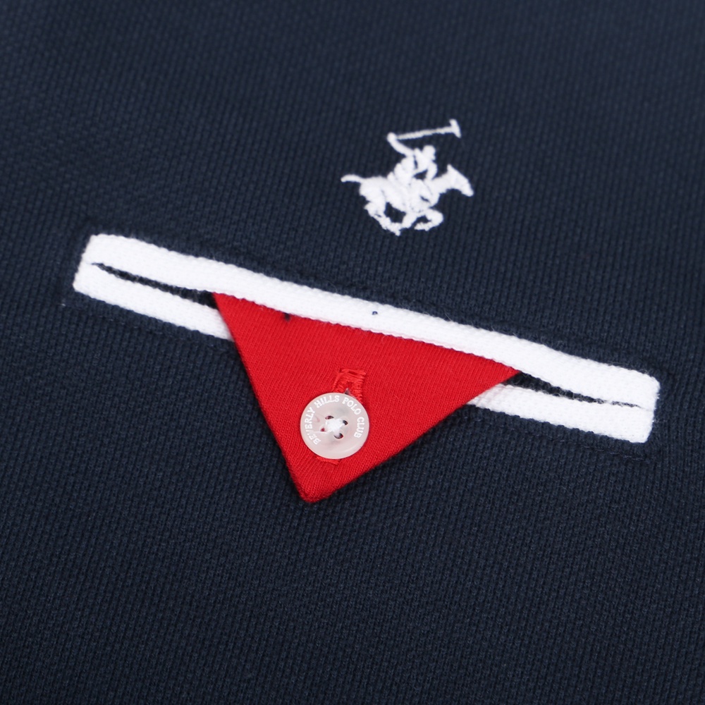 Beverly Hills Polo Club - Áo polo Ngắn tay Nam Regular Fit Navy đậm DN- BHPC PMRSW21TL023