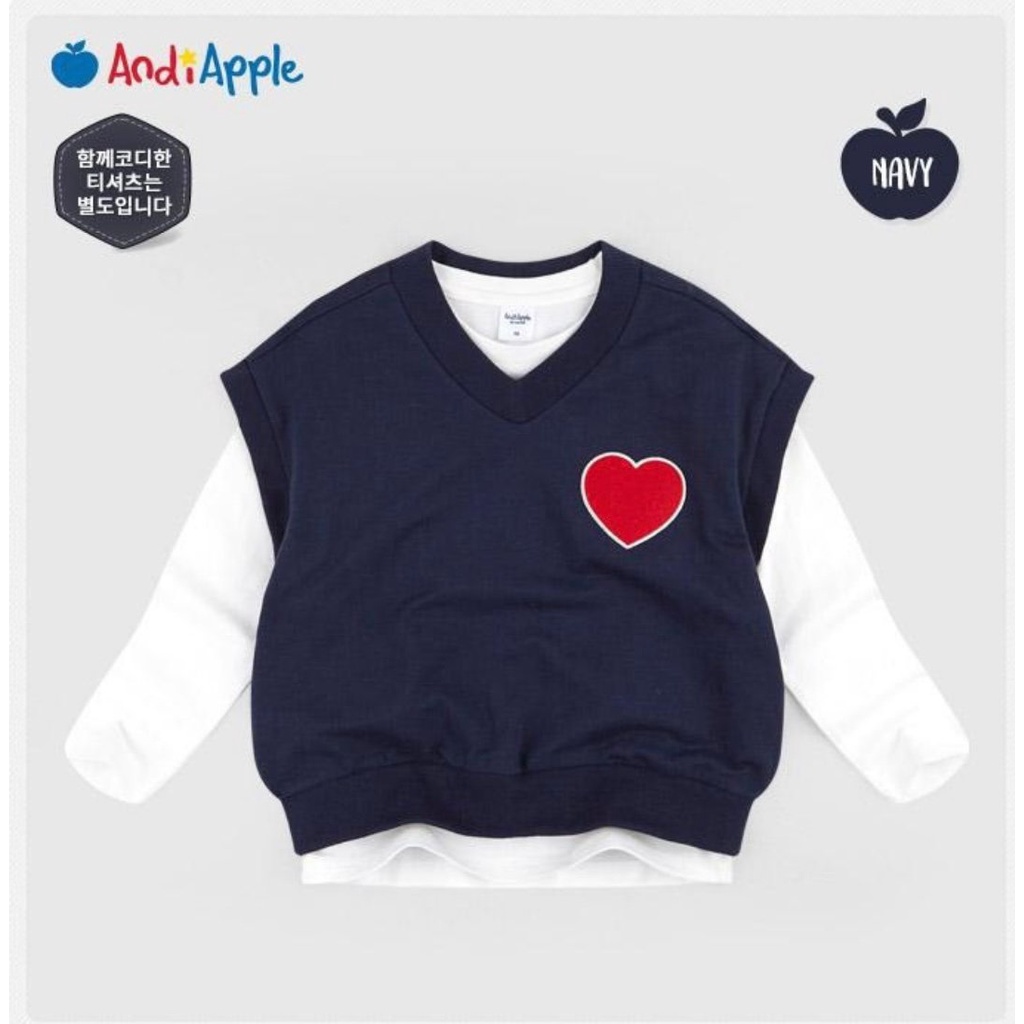 Gile nỉ da cá AndiApple 2 màu hồng/navy