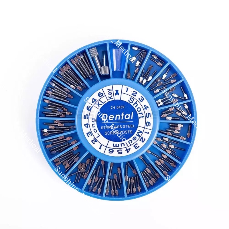 Hộp 120 chốt kim loại nha khoa, chốt kim loại dental, chốt kim loại vàng chất lượng cao hàng chính hãng Dental