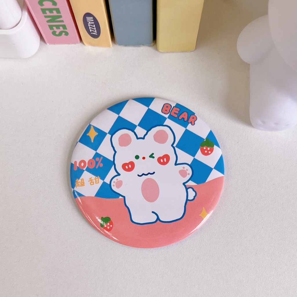 Gương Tròn Trang Điểm Mini Bỏ Túi Siêu Dễ Thương Tiện Lợi