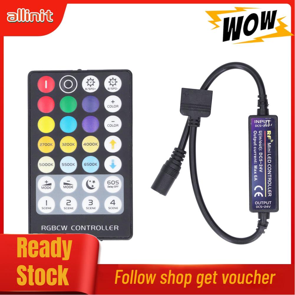 Allinit LED Controller Wireless RF Full Touch LED Light Bar 28 Keys RGB CCT Controller