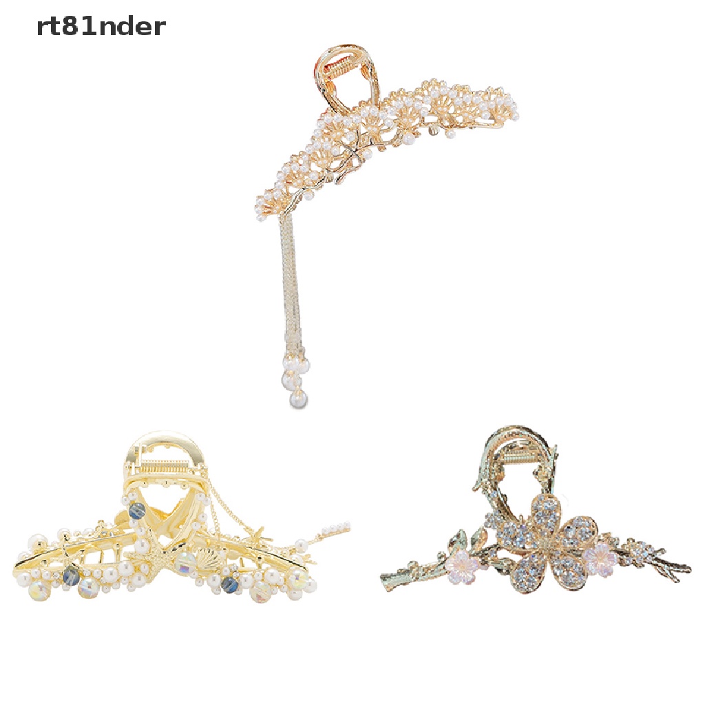 Kẹp Tóc Tua Rua Hình Sao Biển / Ngọc Trai / Cá Mập Đính Đá