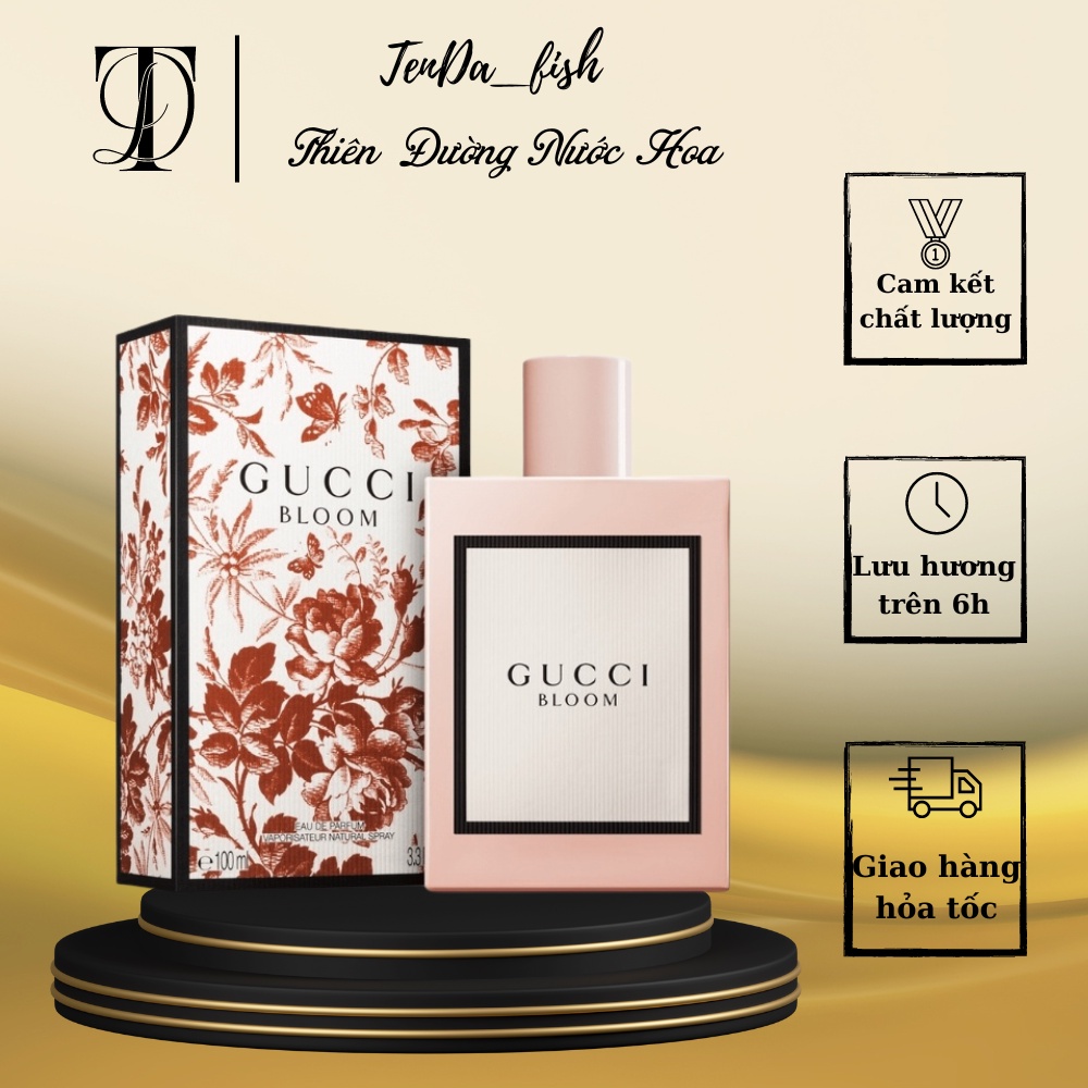 Nước Hoa Nữ Gucci Bloom Hồng Lưu Hương Lâu 100ml - Hương Thơm Nữ Tính Quyến Rũ Ngọt Ngào