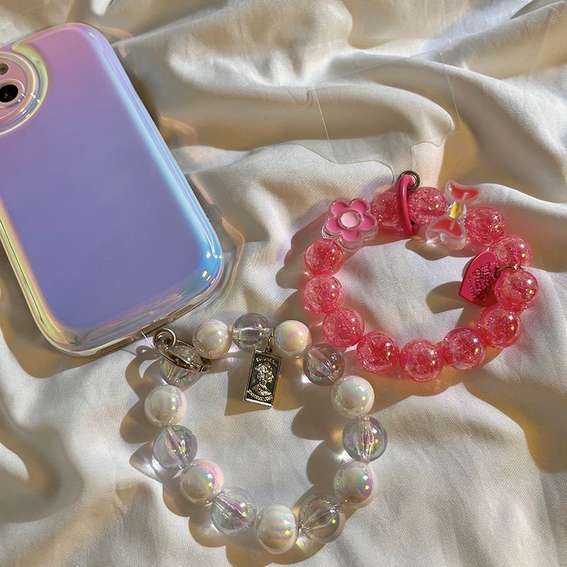 Vòng Tay Chuỗi Hạt Pha Lê Treo Điện Thoại Di Động / Móc Khóa