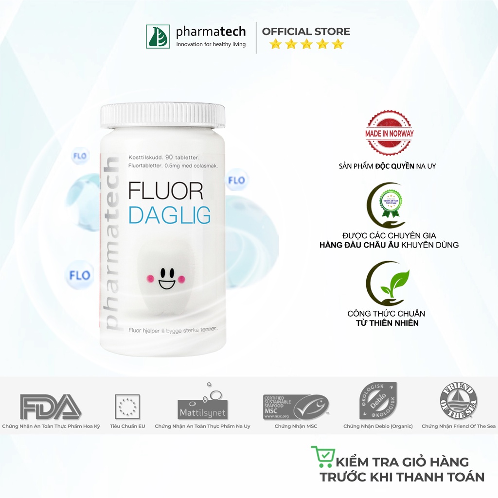 Viên Ngậm Bảo Vệ Sức Khỏe Răng Miệng, Chống Sâu Răng FLOUR DAGLIG 300 Viên