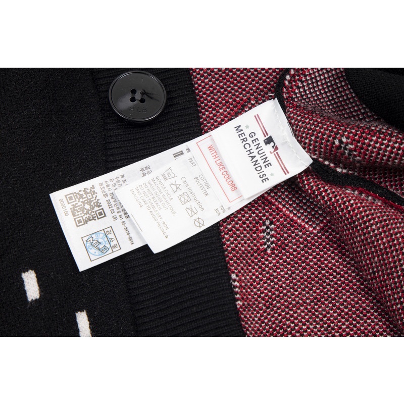 ❤❀  ❤ Mlb Áo Khoác Cardigan Tay Dài Cổ Chữ V Thêu Chữ Thời Trang