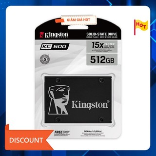 Ổ SSD Kingston SKC600 512GB 2.5inch Sata (đọc: 550MB/s /ghi: 520MB/s, Chính hãng)