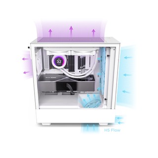 Vỏ case NZXT H5 Flow Edition White/ Black