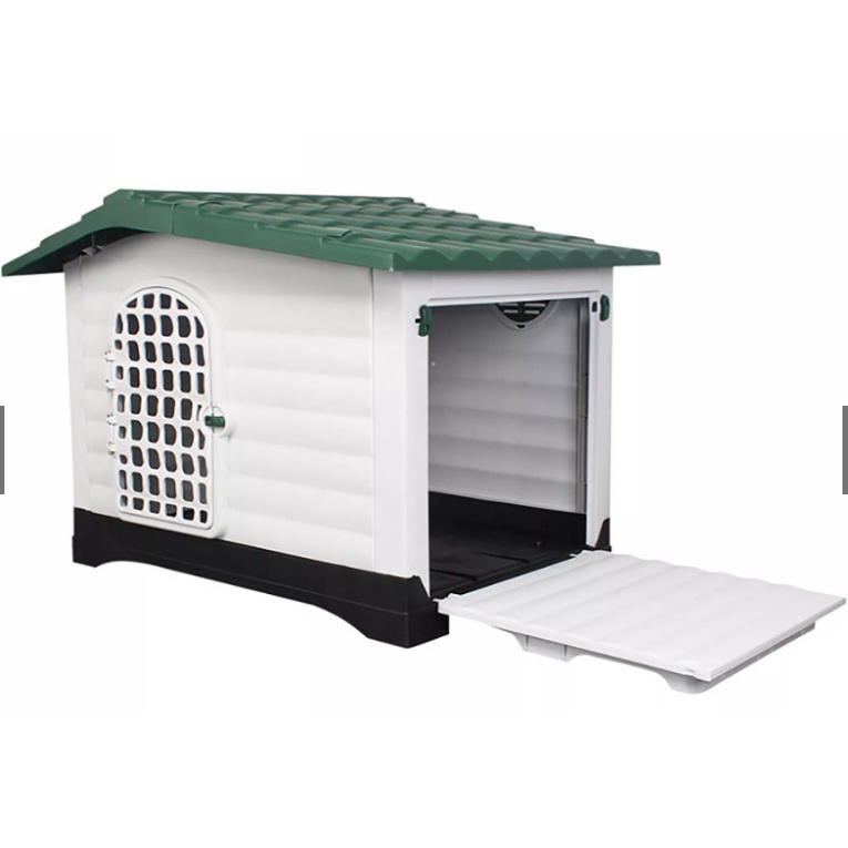 Nhà nhựa cao cấp cho chó - mèo 2 cửa có hiên XDB - 424M sử dụng ngoài trời cho thú cưng