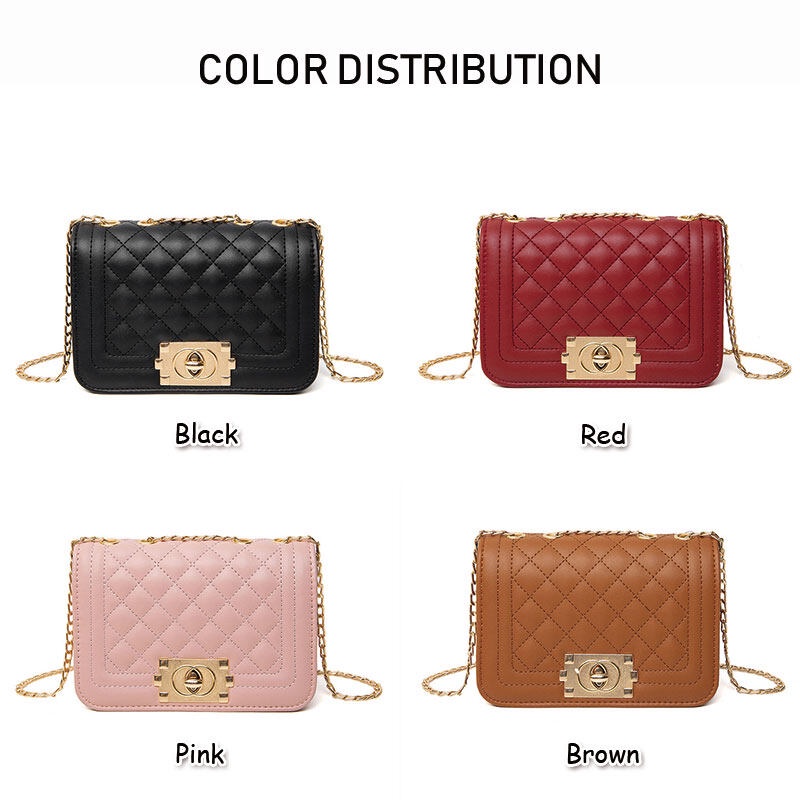 MISCHA Túi Xách Đeo Vai Hình Thoi Cỡ Nhỏ Phối Dây Đeo Sợi Xích Thời Trang Cao Cấp Cho Nữ