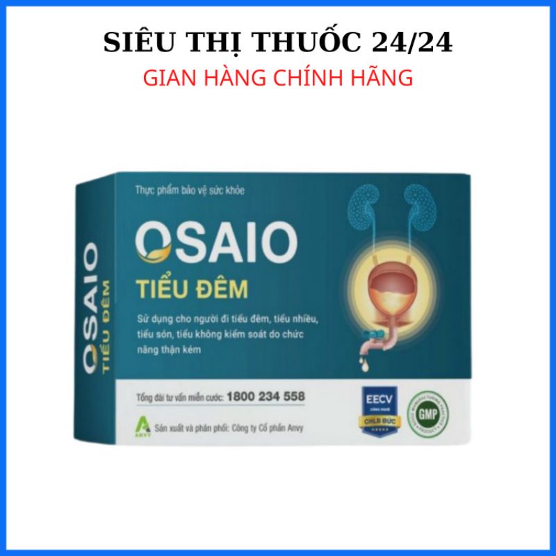 [ Hộp 30 viên ] Viên uống Osaio hỗ trợ tiểu đêm ⚡ CAM KẾT CHÍNH HÃNG ⚡ Viên uống dành cho người tiểu đêm, tiểu nhiều lần