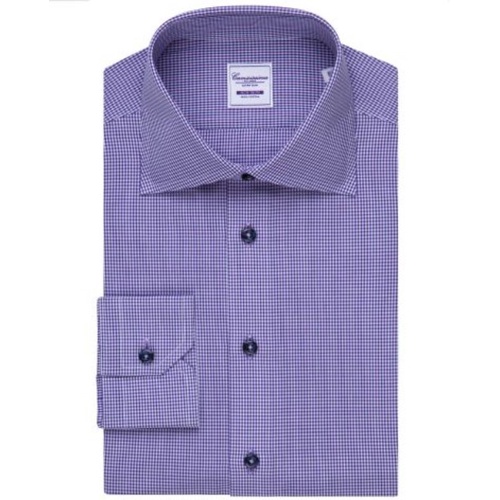 Áo sơ mi nam kẻ hình khối ( Non-iron Extra Fitted 100% cotton )