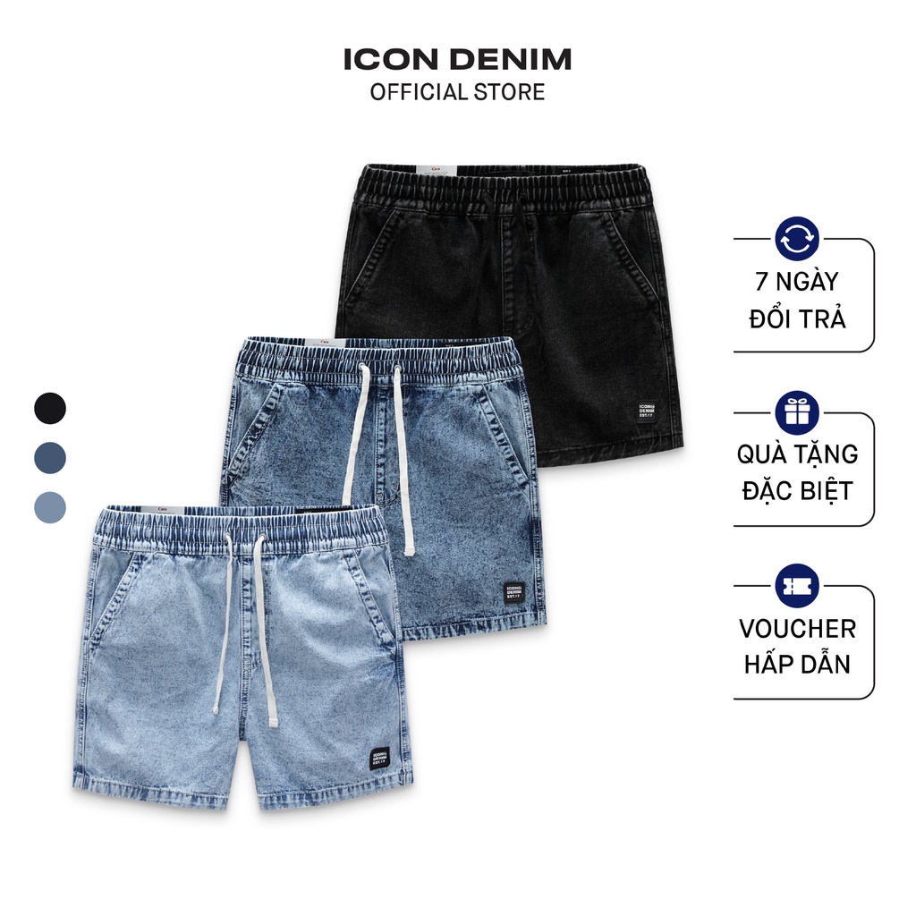 Quần Short Jeans Denim Nam ICONDENIM Slim Fit Form QSID0090