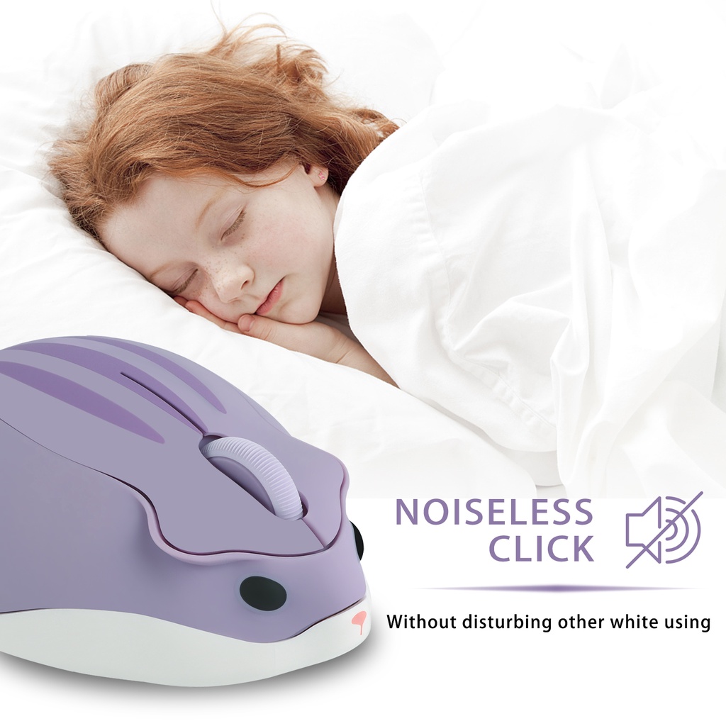Chuột không dây 2.4G 1200DPI Hình Chuột Hamster Dễ Thương