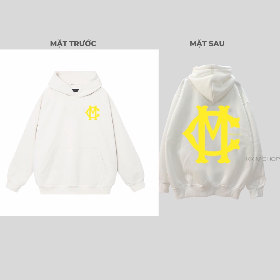 Áo Hoodie có Khóa và không Khóa Thường Mikenco Interlocking form rộng hottrend 2022 áo nỉ dầy mũ 2 lớp siêu ấm