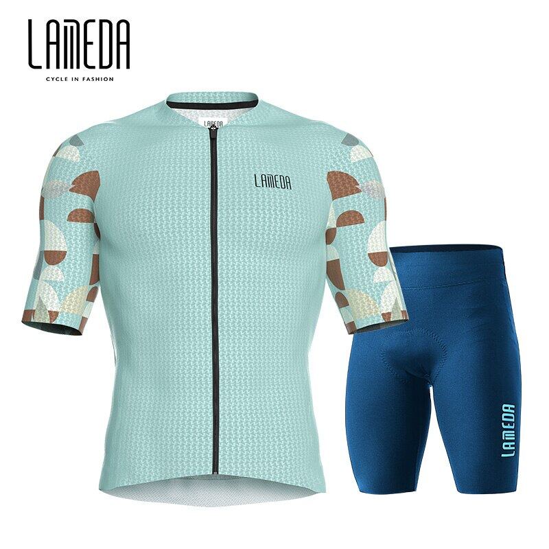 Lameda Bộ Quần Áo Đua Xe Đạp Leo Núi Tay Ngắn Nhanh Khô Thời Trang Mùa Hè Cho Nam Giới