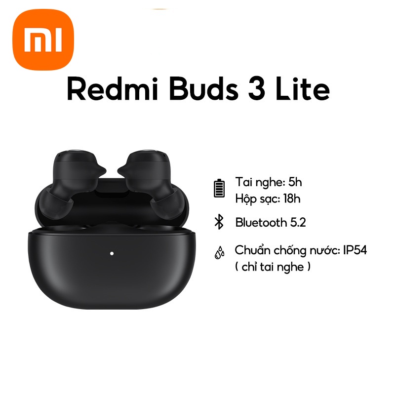 Tai nghe Xiaomi Redmi Buds 3 Lite Bluetooth 5.2 TWS chống ồn chống nhiễu